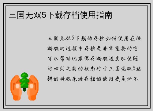 三国无双5下载存档使用指南